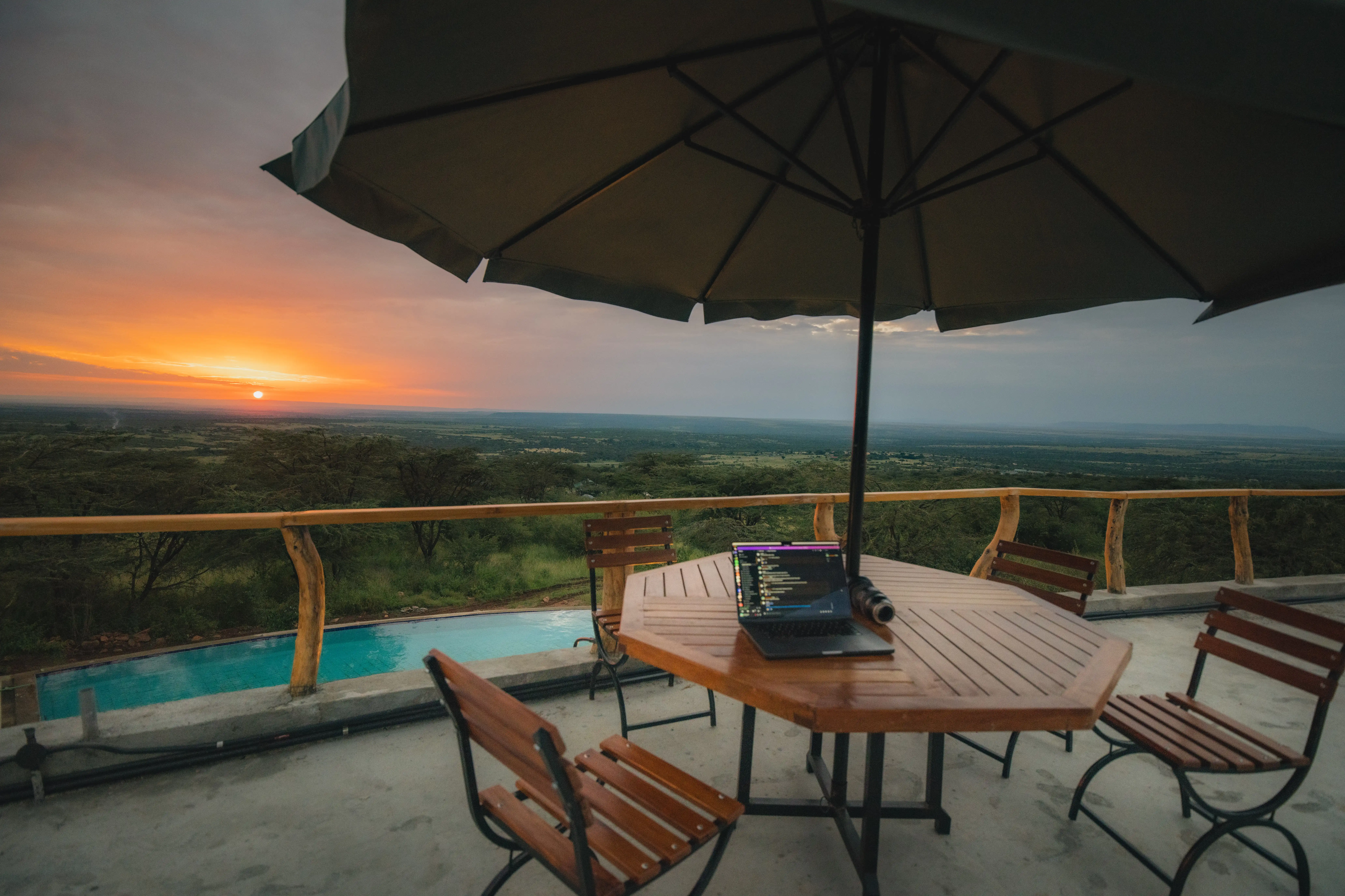 Rooftop sundowner view at Mara Hilltop.
